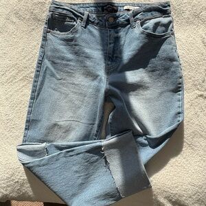 BCBGeneration Light Blue Denim Jeans Wide Leg megacuff